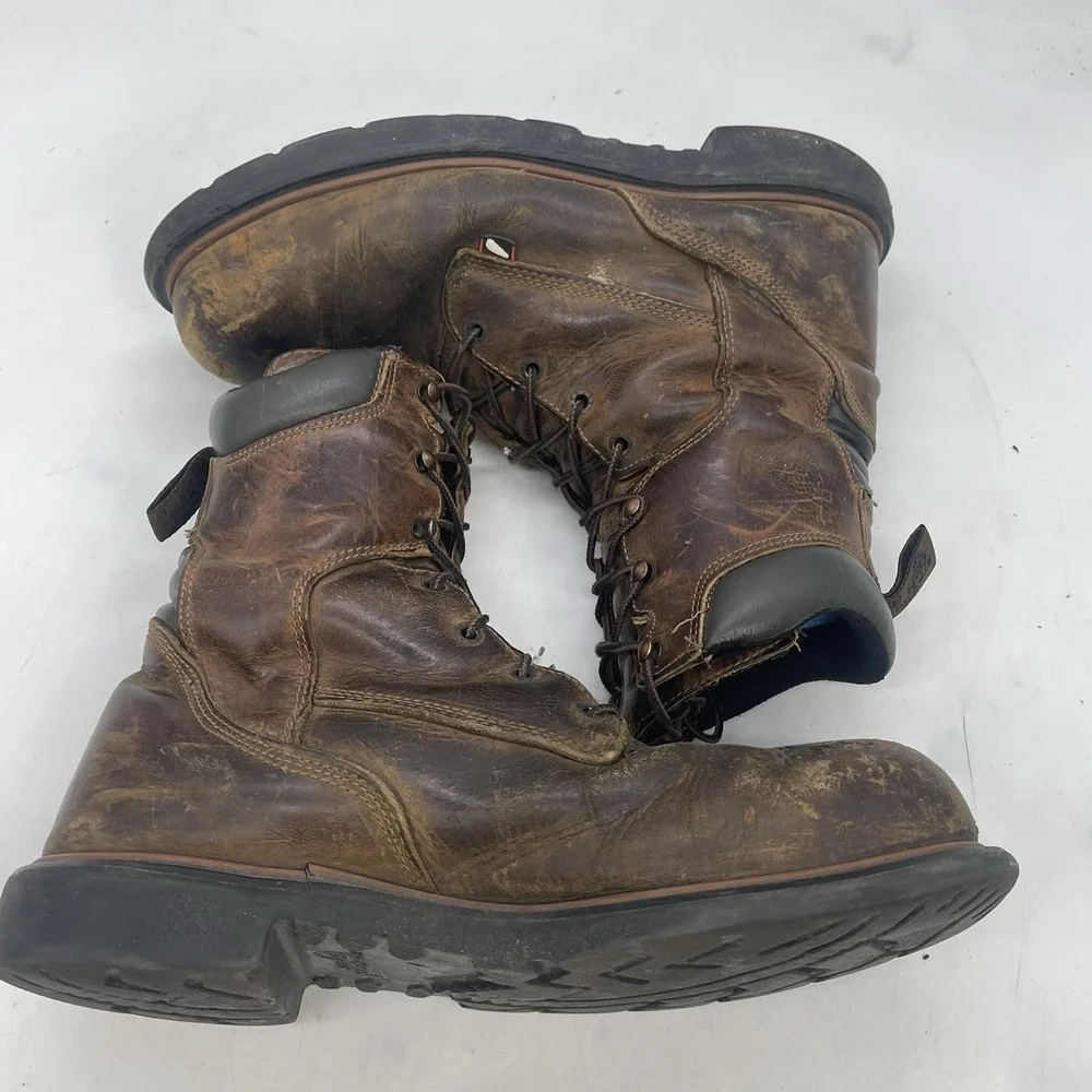 REDWING Leather Boots Mens 10.5 EE 2E Workwear Steel Toe Hunting Brown 2203